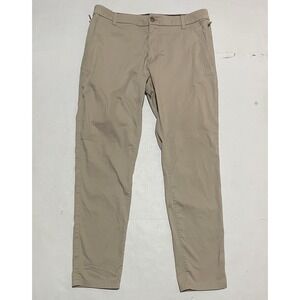 Birddogs Chino Pants Men 32 x 30‎ Beige Lined Stretch Tapered Khaki Beige Golf